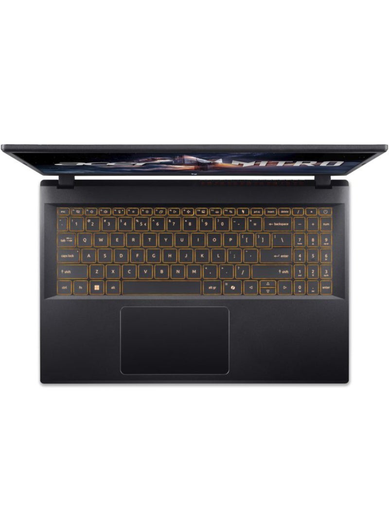 Nitro V ANV15 Gaming Laptop With 15.6-Inch Display, Core Ultra 7-240H Processor/16GB RAM/512GB SSD/6GB NVIDIA GeForce RTX 4050 Graphics Card/Windows 11 English/Arabic Obsidian Black