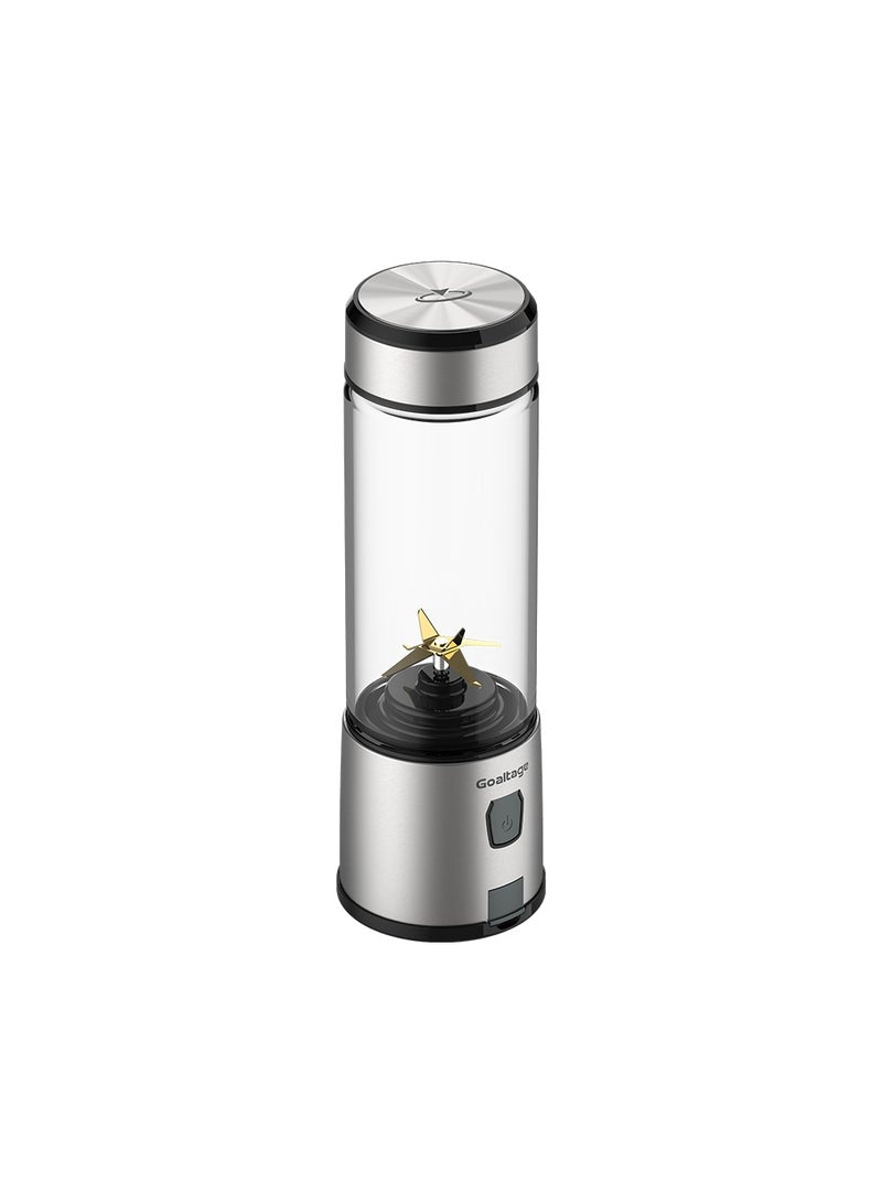 BlendMaster Portable Blender & Powerful Ice-Crushing Blades, 450ml, Safety Lock, Rechargeable Battery, Shock Resistant Glass, Self-Cleaning Functionality
