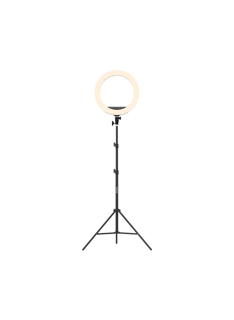 LGT02 GlowMaster 18-Inch Ring Light with Adjustable Lighting and Phone Holder, Remote Control, and Touch Control Panel