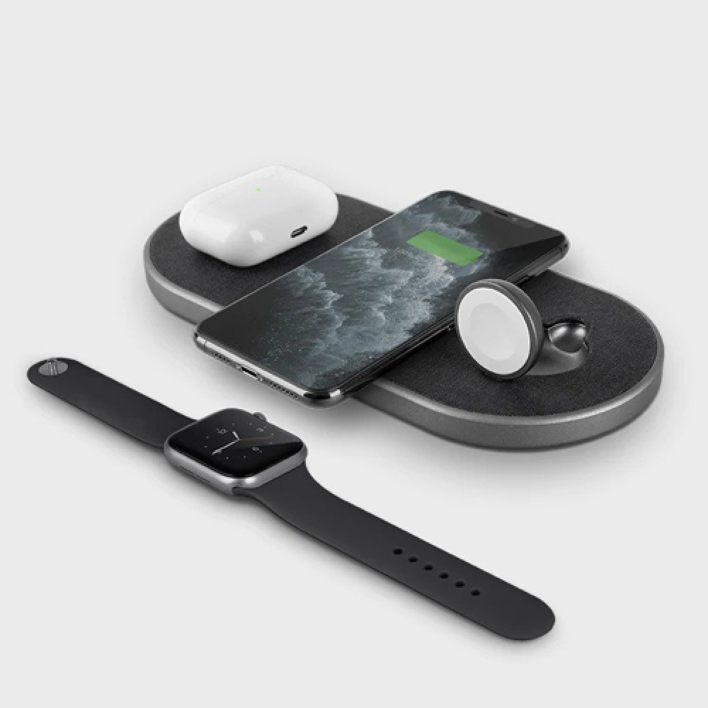 Aereo Plus 3-in-1 Dual Fast Wireless Charging Pad with Apple Watch Charger