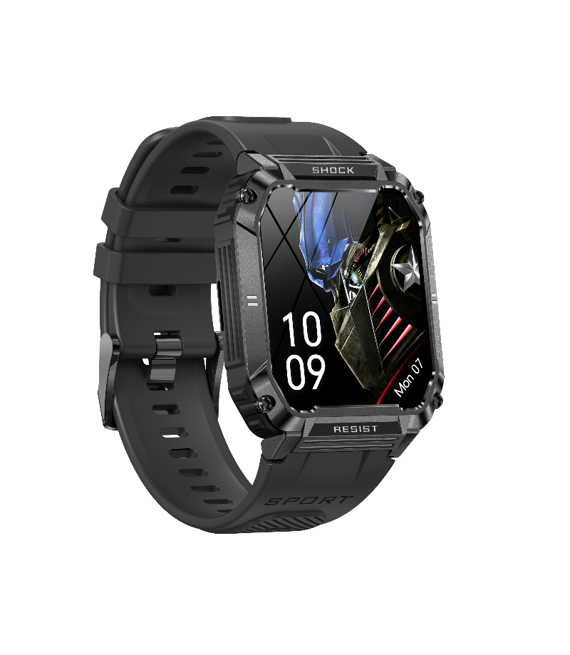 Rugged Smart Watch Large Dial for Men Android Compatible 