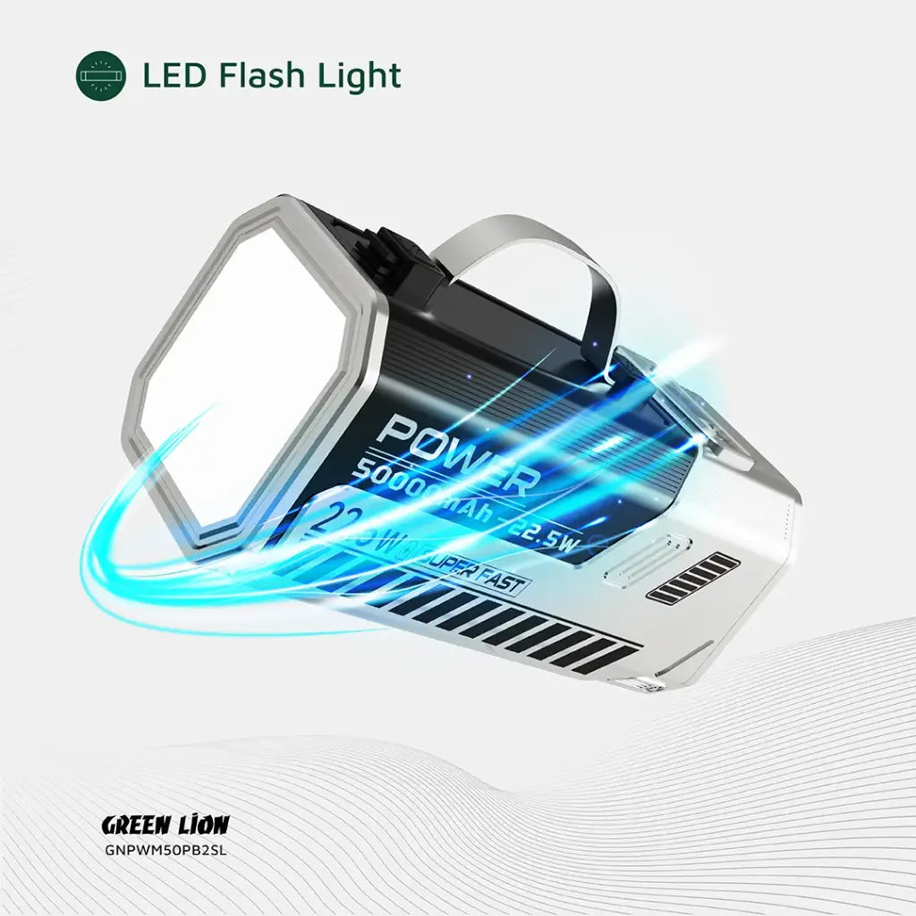 Green Lion 50000mAh Power Bank 22.5W - Silver