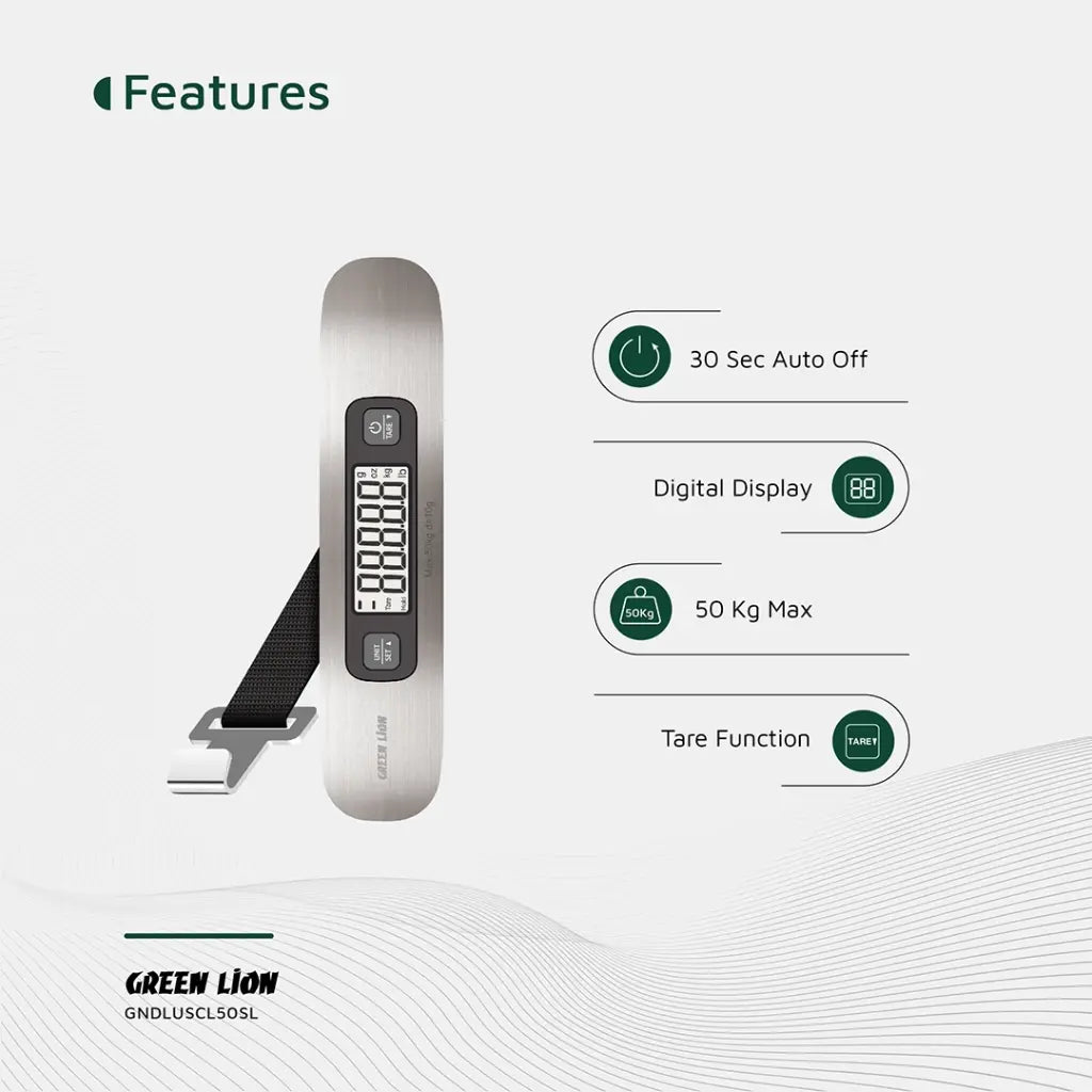 [GNDLUSCL50SL] Green Lion Digital Luggage Scale - Silver