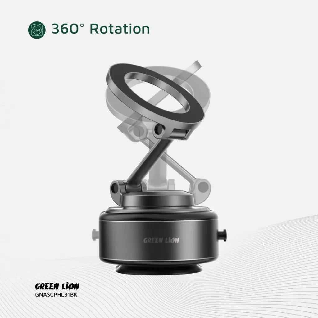 Green Lion GX-31 Auto Suction Phone Holder - Matte Black