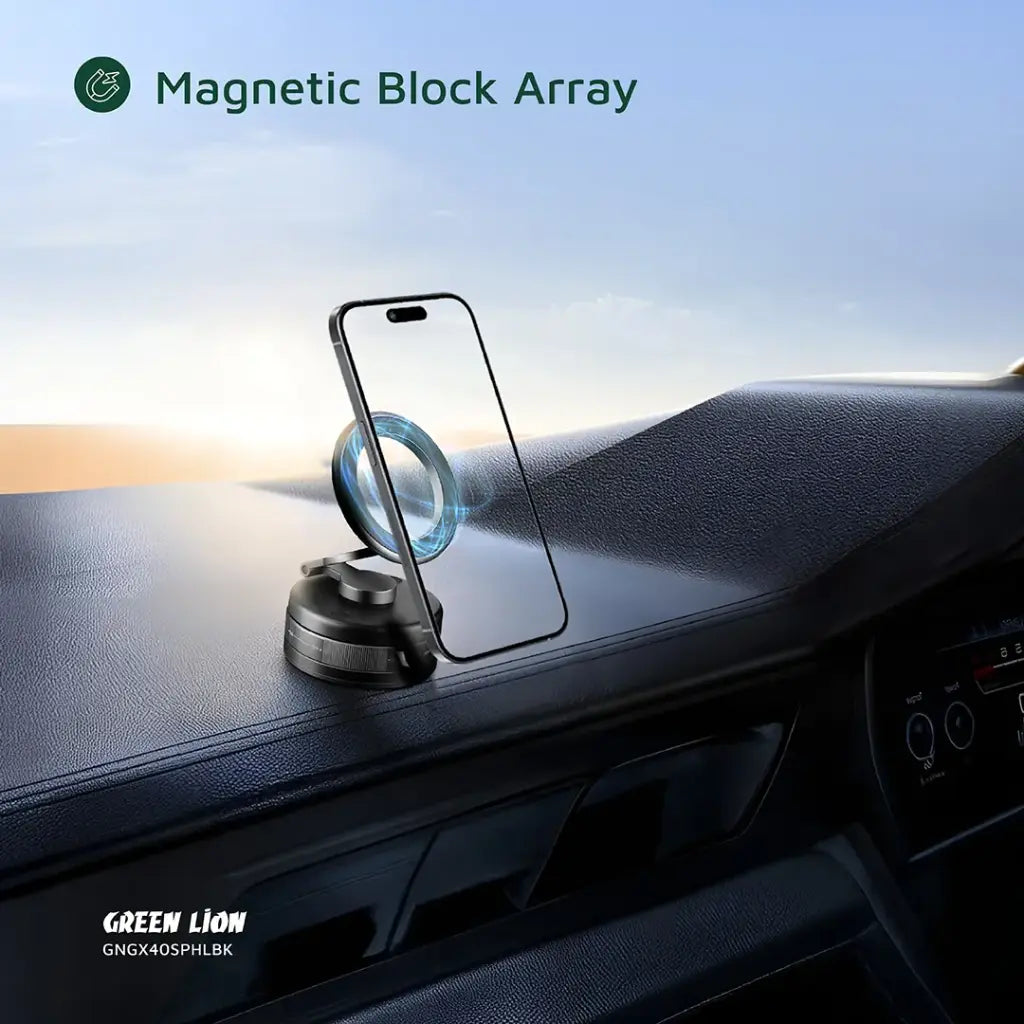 Green Lion GX-40 MagSafe Suction Phone Holder - Black