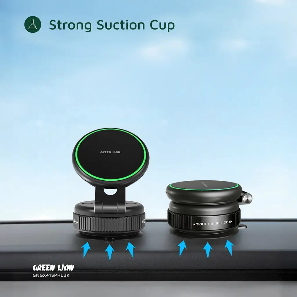 Green Lion GX-41 MagSafe Suction Phone Holder - Black
