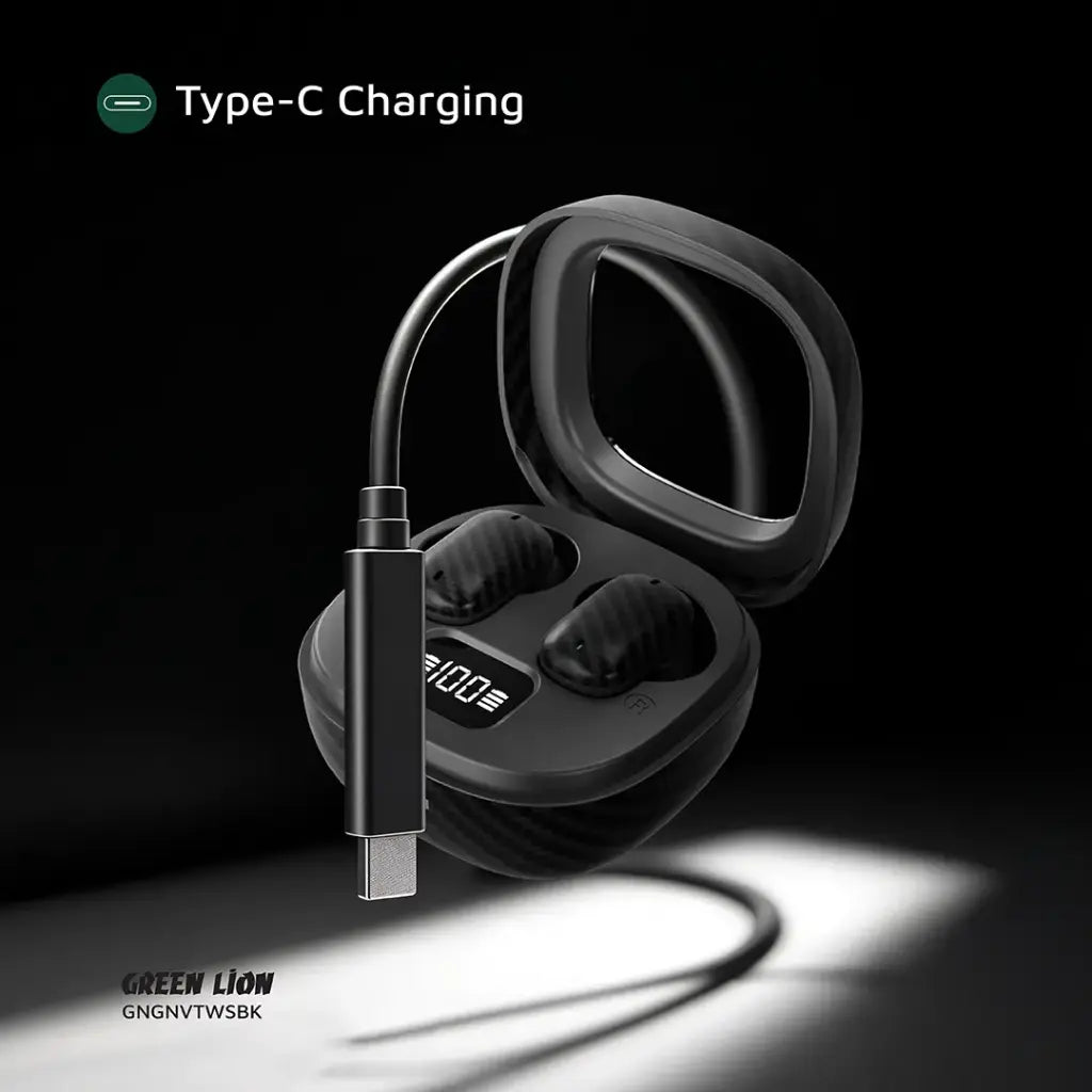 Green Lion Geneva True Wireless Earbuds - Black