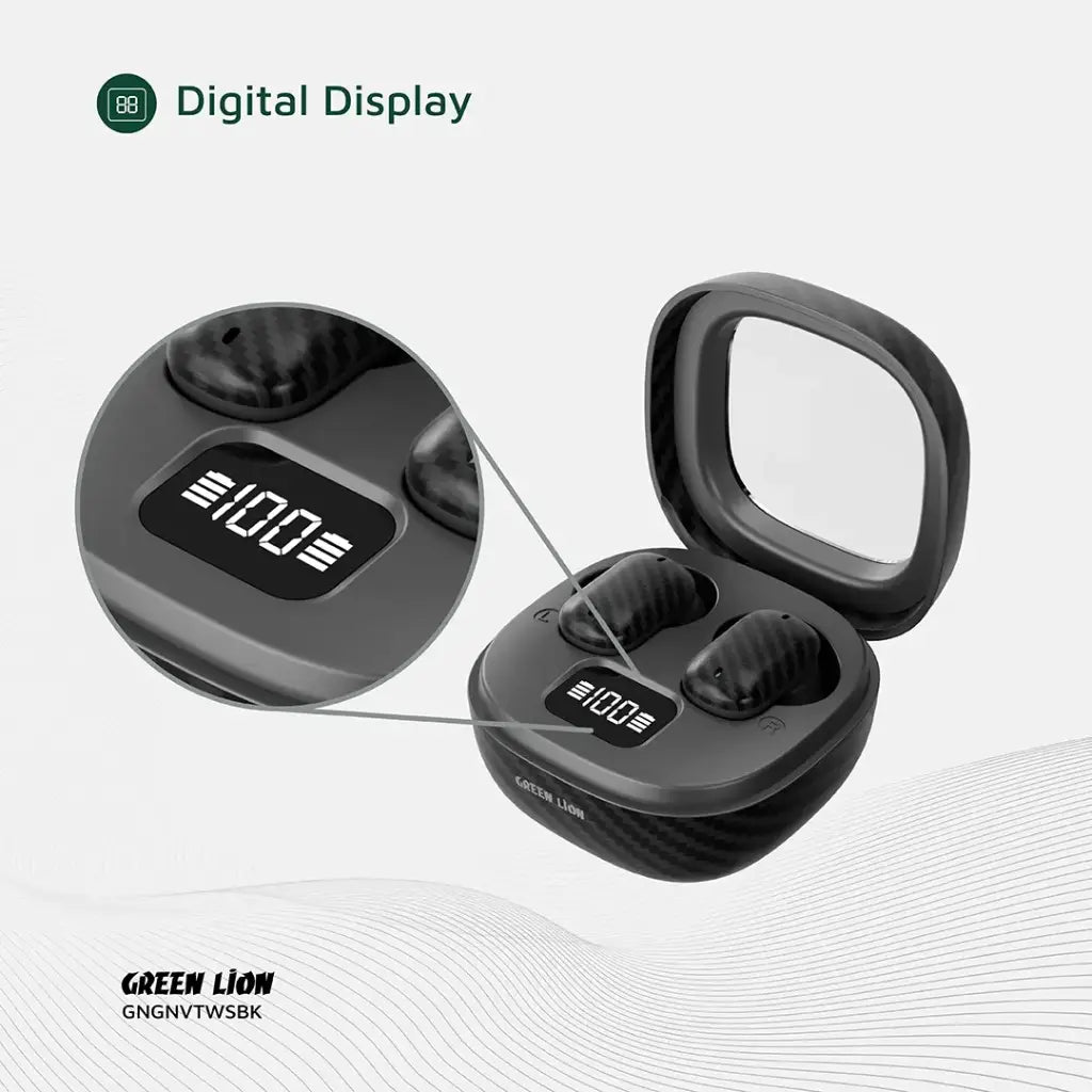 Green Lion Geneva True Wireless Earbuds - Black