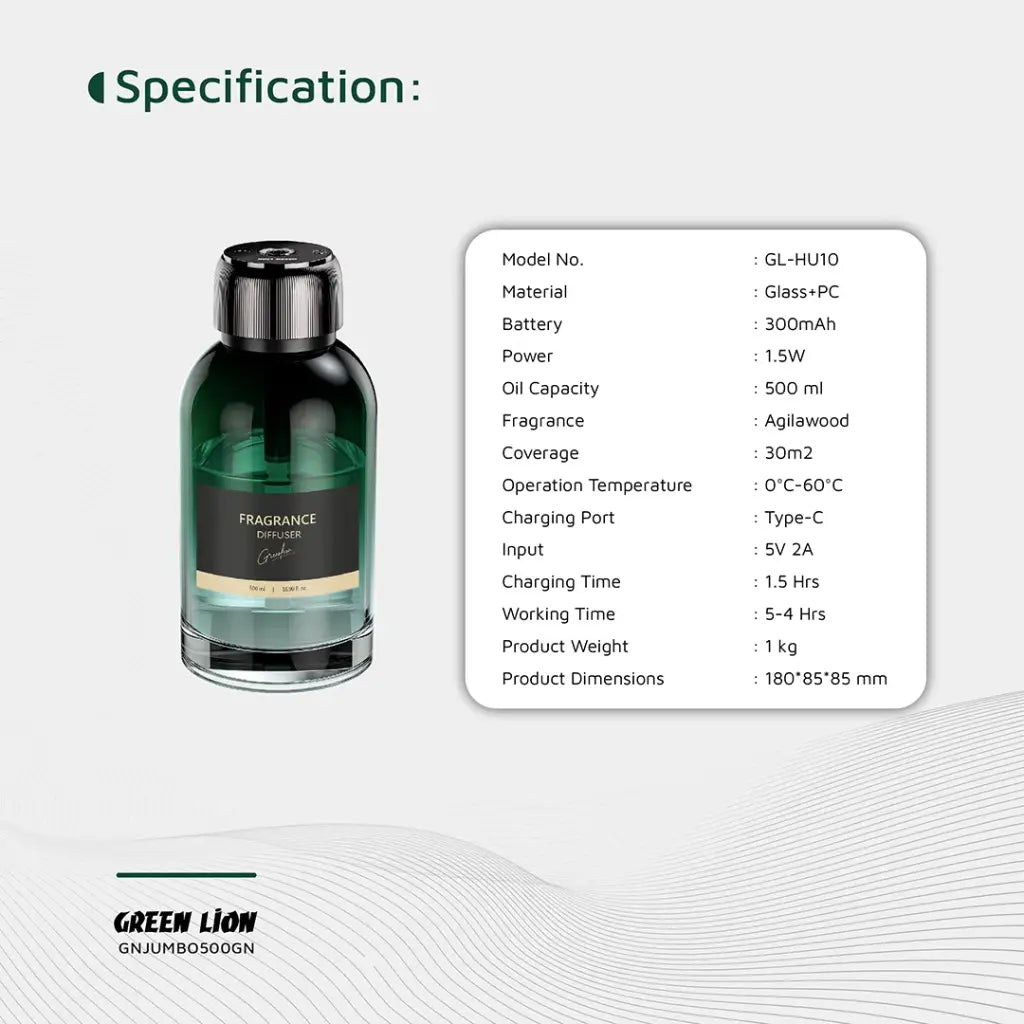 Green Lion Jumbo Fragrance Diffuser - Green