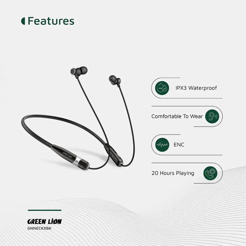 Green Lion Neck X Wireless Neckband