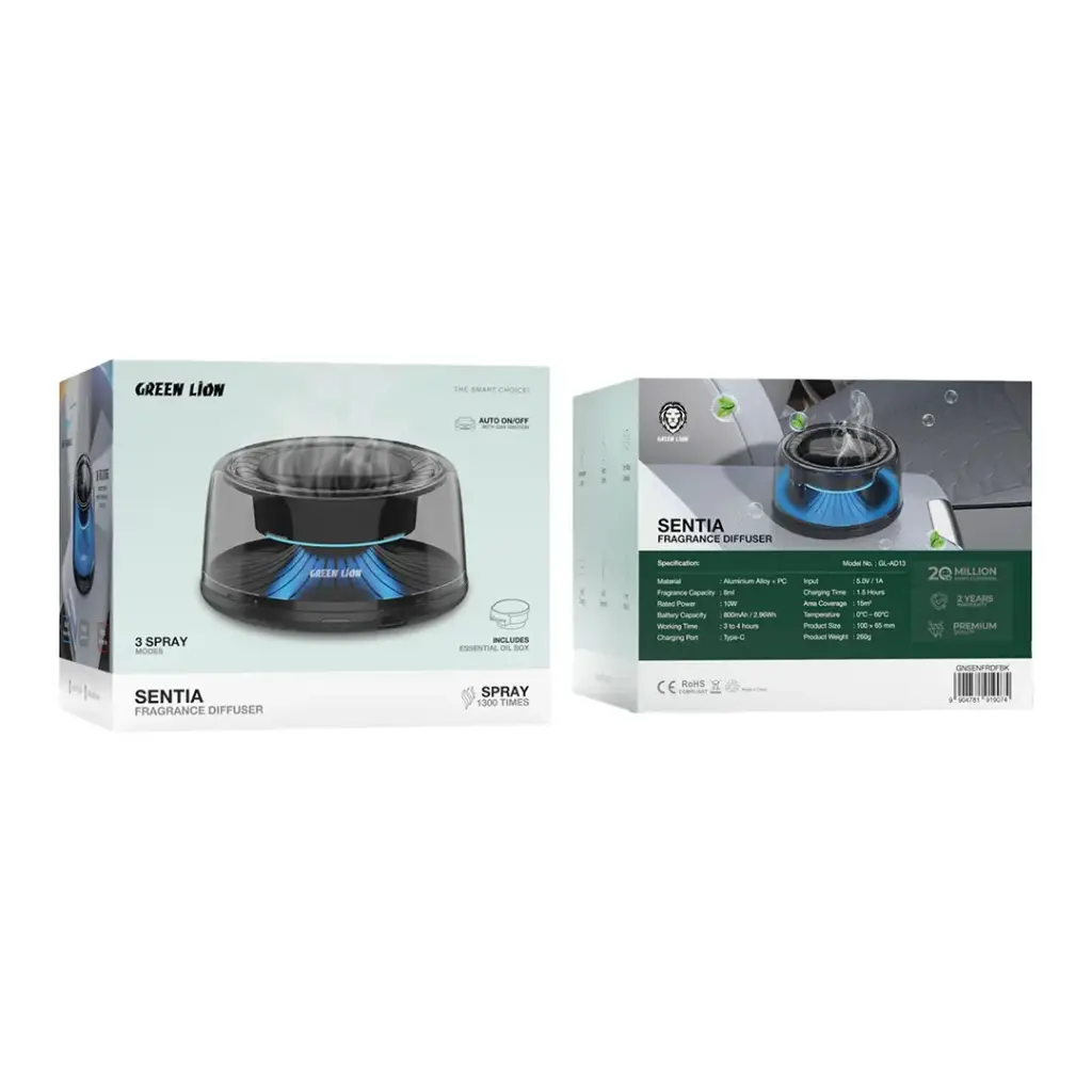 Green Lion Sentia Fragrance Diffuser - Black