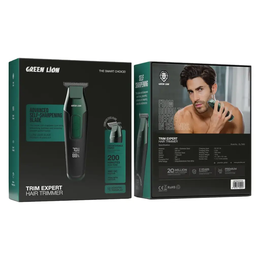 Green Lion Trim Expert Hair Trimmer - Green