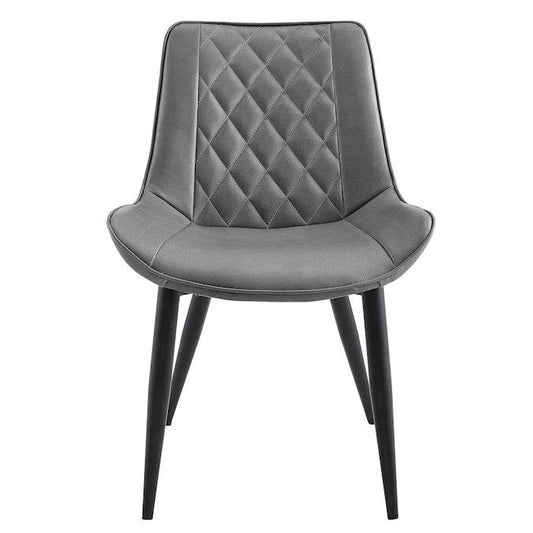 Modern Quilted Faux Leather Dining Chair