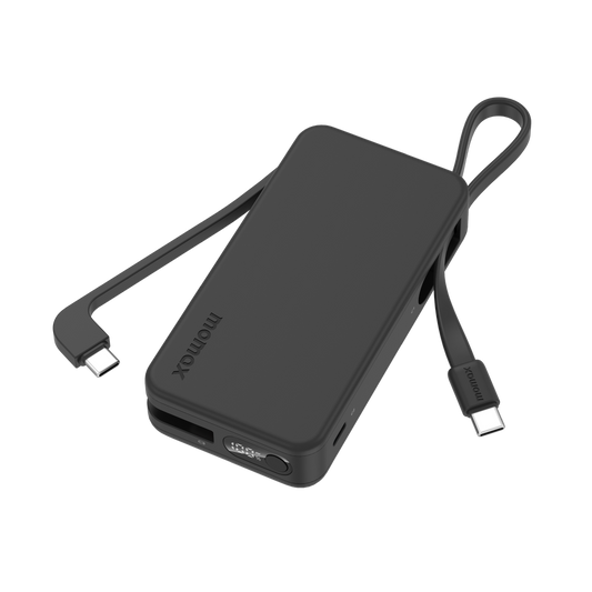 MOMAX 1-POWER VITAL+ 10000mAh POWER BANK WITH DUAL BUILT IN USB-C CABLE