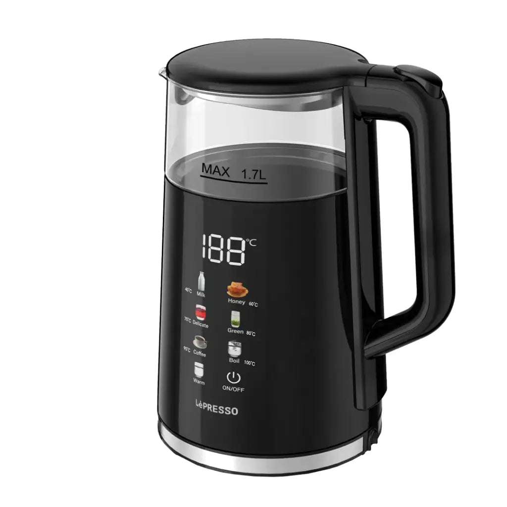 Lepresso Electric Window Kettle Multi-Temprature Display - Black