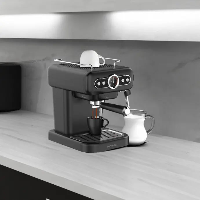 LePresso Retro Espresso Boiler Machine Gauge and Milk Steamer