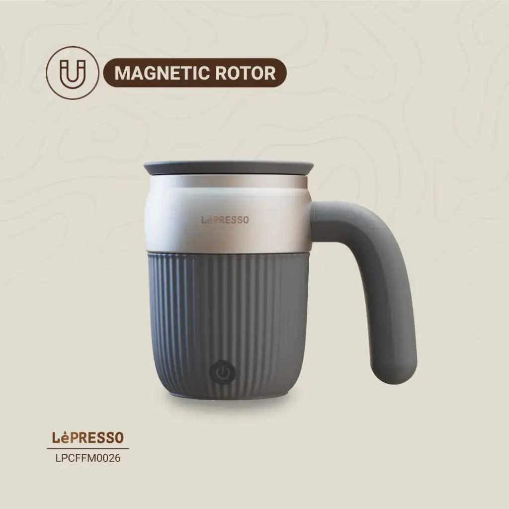 Lepresso Auto Magnetic Stirring Mug 450mL - Gray