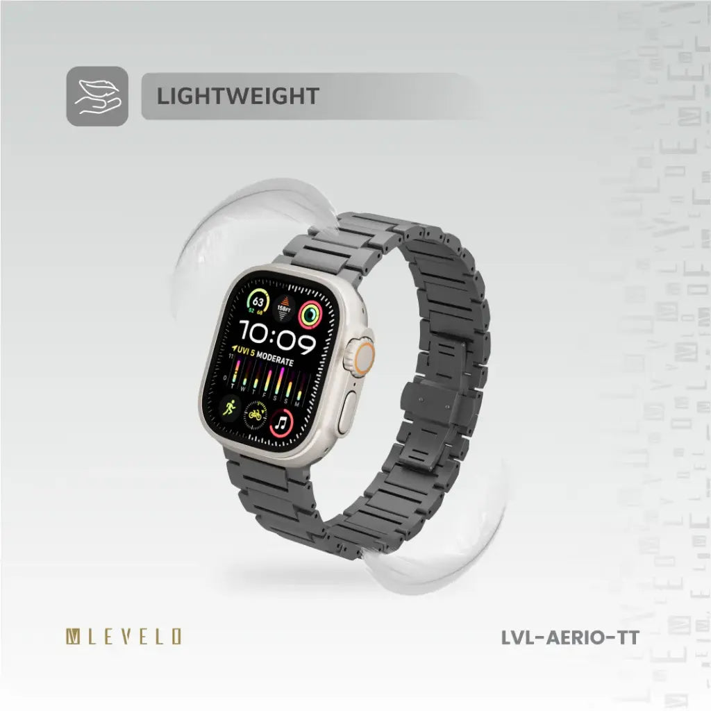 Levelo Aerio Titanium Watch Strap for Apple Watch 49/46mm 