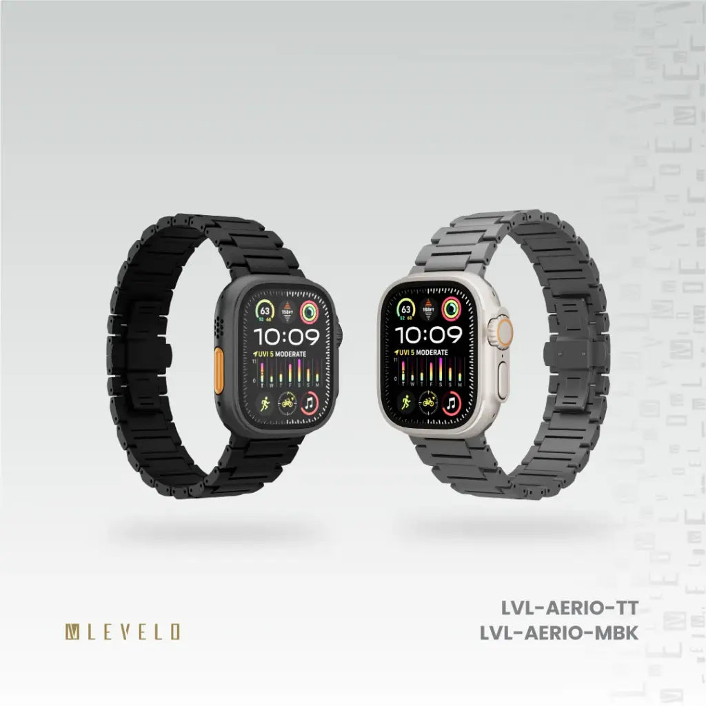 Levelo Aerio Titanium Watch Strap for Apple Watch 49/46mm 