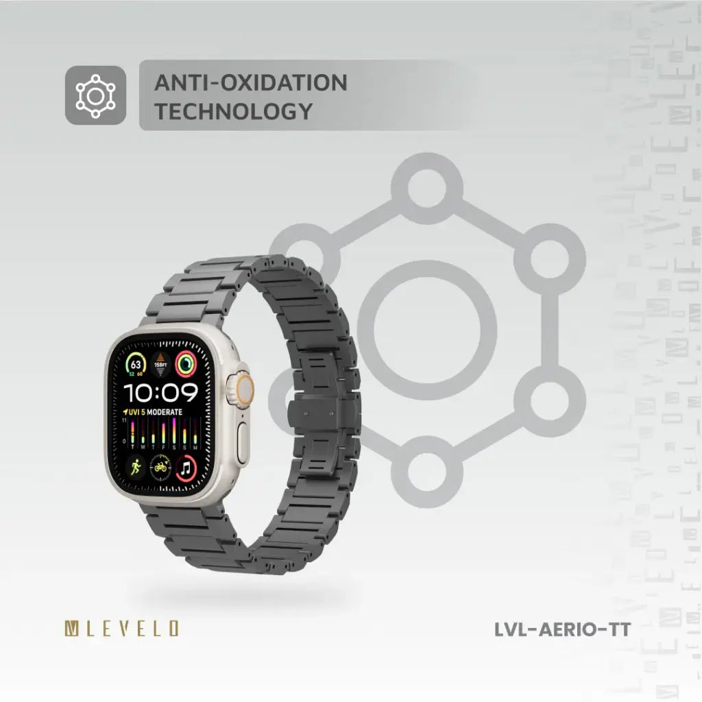 Levelo Aerio Titanium Watch Strap for Apple Watch 49/46mm 
