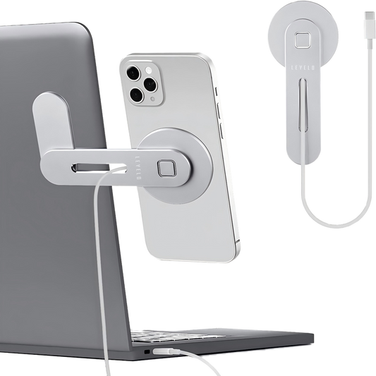 Levelo Energia MagSafe Wireless Charging Phone Stand - Silver