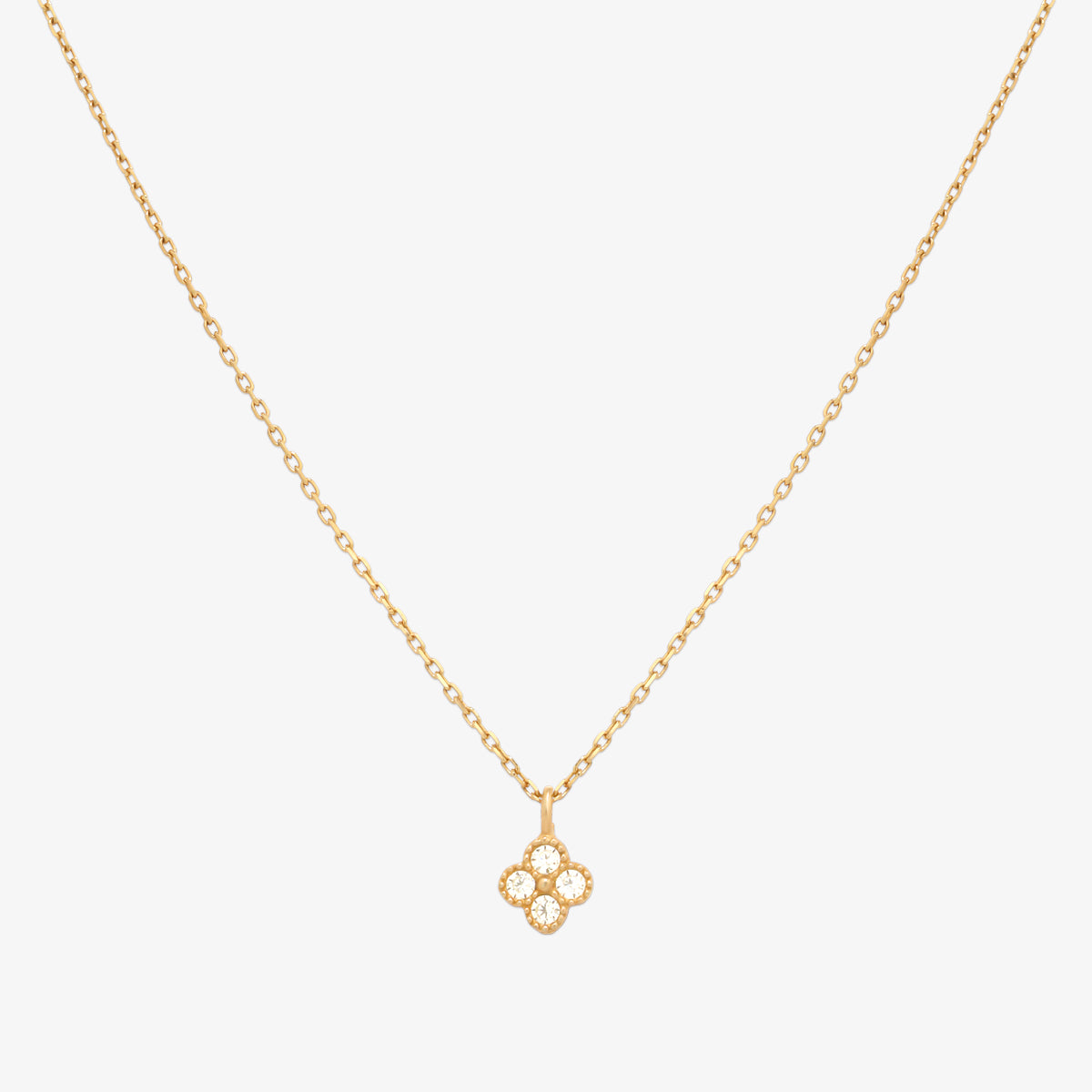 Clover cubic pendant necklace-0