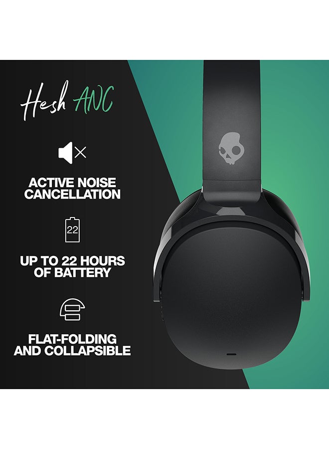 Hesh ANC Noise Cancelling Over-Ear Bluetooth Wireless Headphones True Black