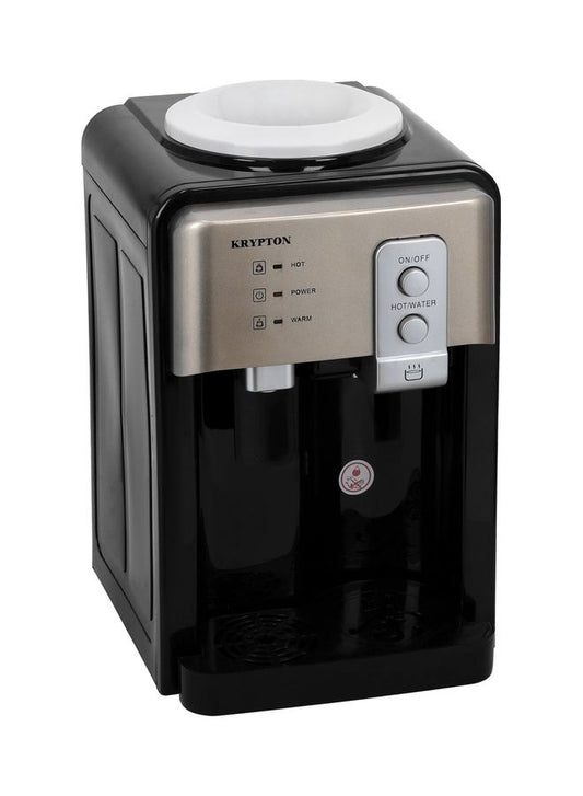 Hot and Normal Water Dispenser, 2 Taps | Stainless Steel Water Tank & Plastic ABS Housing Water Dispenser KNWD6380 Black and Gold