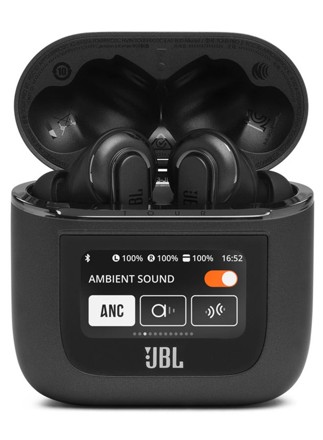 Tour Pro 2 True Wireless Noise Cancelling Earbuds, Smart Case And Ambient, 6-Mic Technology, Immersive Legendary Sound With Amplification, Bluetooth 5.3, LE Audio Black