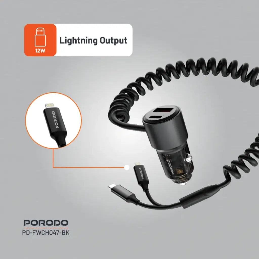 [PD-FWCH047-BK] Porodo 95W Car Charger - Black