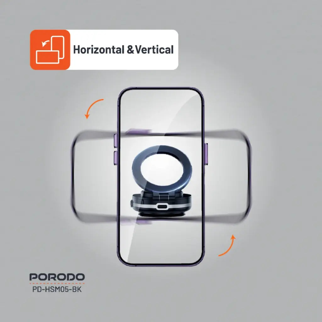 [PD-HSM05-BK] Porodo HS05 Vacuseal MagSafe Magnetic Mount - Black