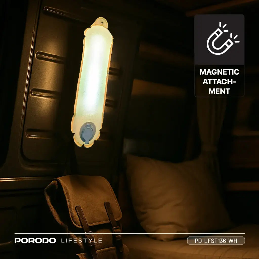 [PD-LFST136-WH] Porodo Lifestyle Inflatable Outdoor Magnetic Tube Light - White