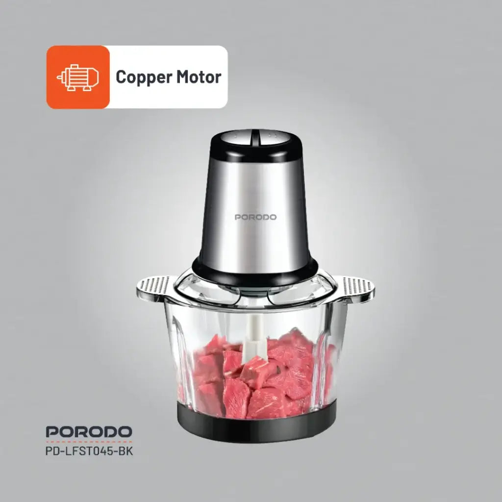 [PD-LFST045-BK] Porodo Lifestyle Meat and Vegetable Electric Food Chopper - Black