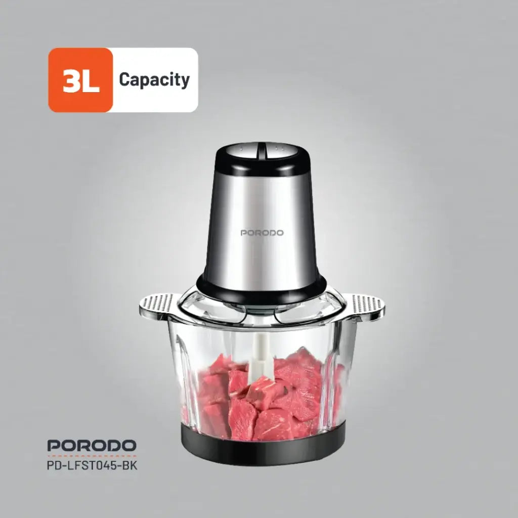 [PD-LFST045-BK] Porodo Lifestyle Meat and Vegetable Electric Food Chopper - Black