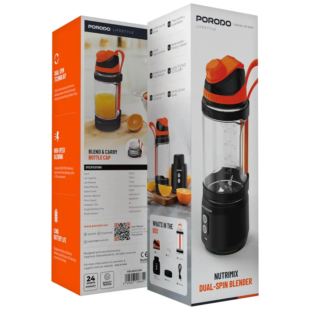 Porodo Lifestyle Nutrimix Dual-Spin Blender