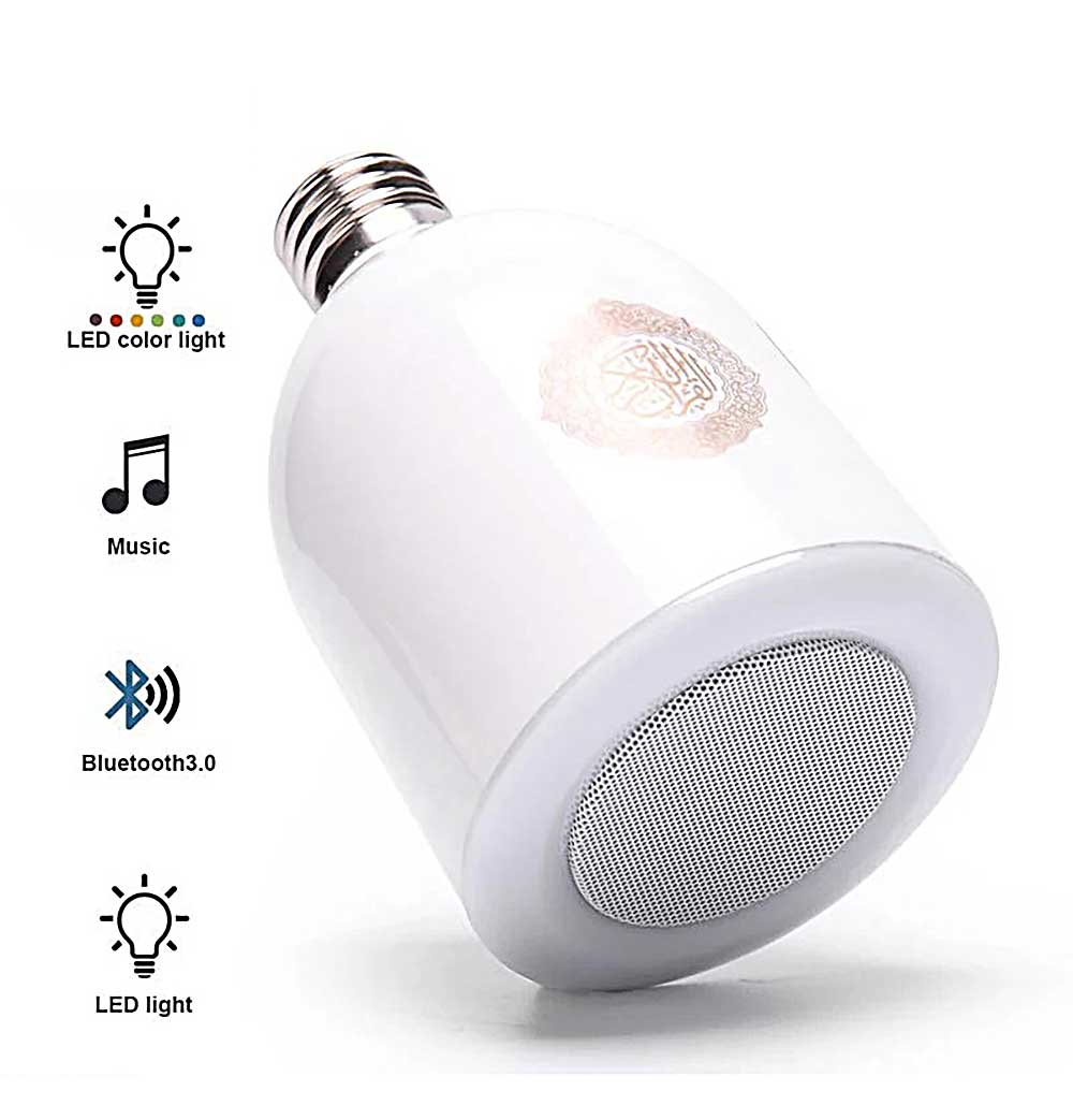 Wireless Bluetooth Speaker Quran LED Lamp with 600 Lumens and FM Radio – SQ-102