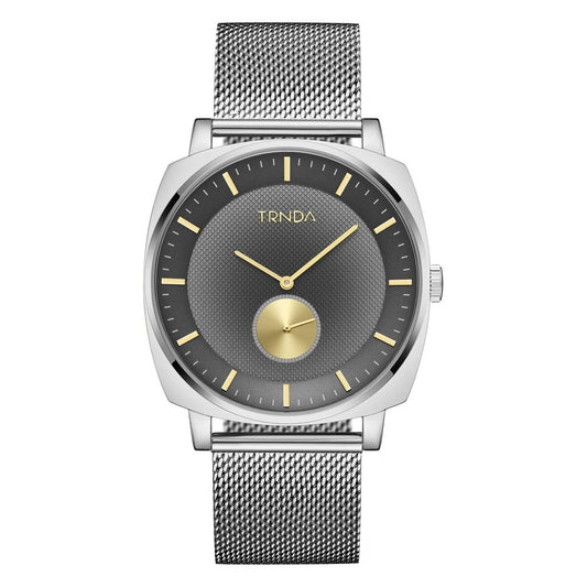 TRNDA Men's Silver Stainless Steel Watch, Gradient Dial | TRN45MM-0