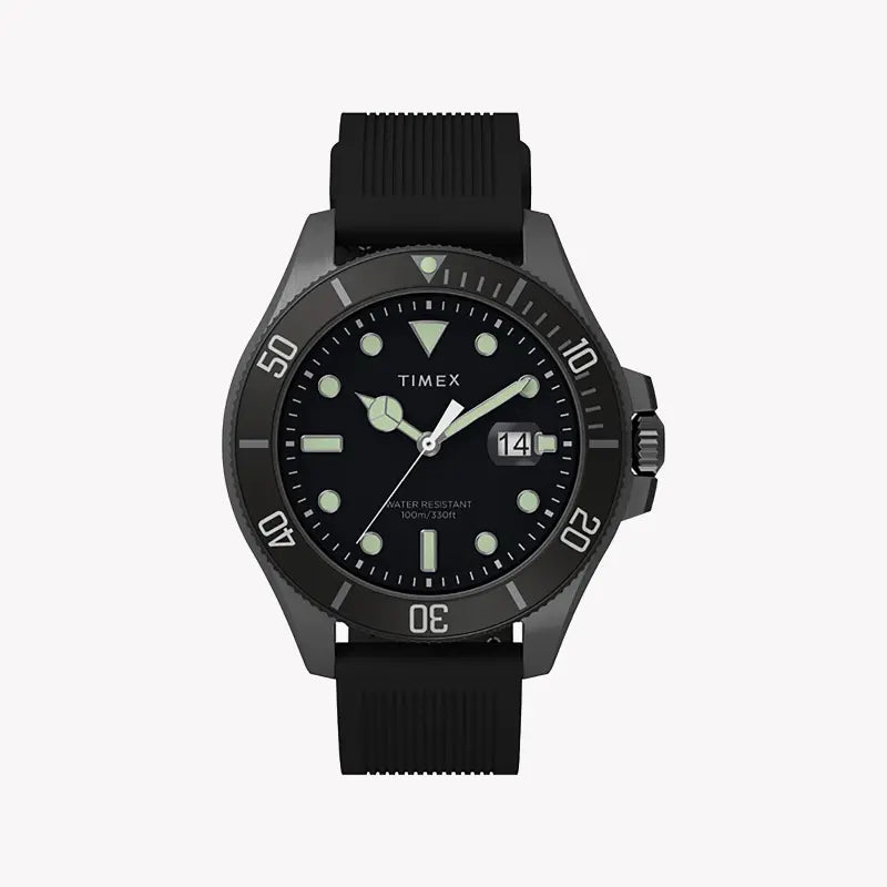 Timex Men's Black Silicone, Gray Dial | TW2U42000-0