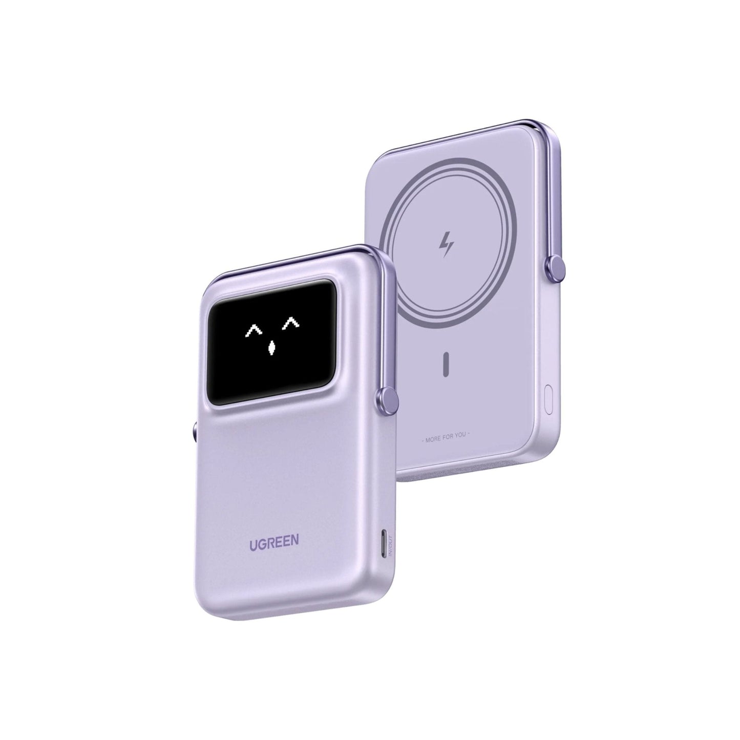 UGREEN Uno Qi2 20W Magnetic Wireless Power Bank 10000mAh Built-In Stand - Purple