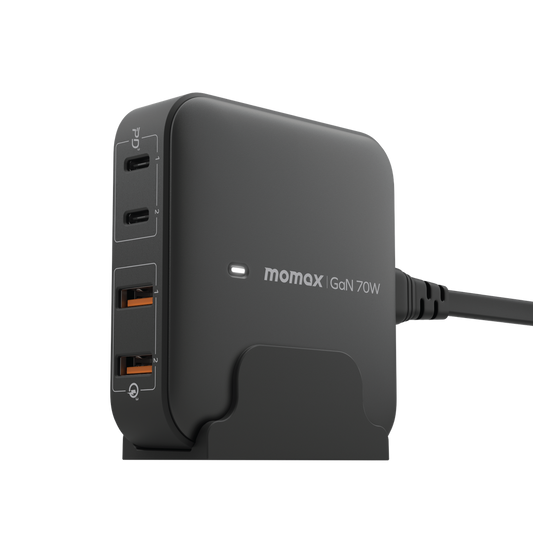 MOMAX ONE PLUG PD 70W GAN 4 PORTS DESKTOP CHARGER