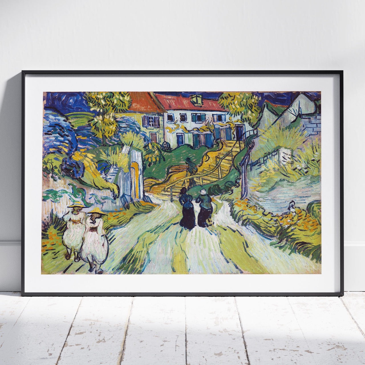 Stairway at Auvers - Vincent van Gogh - Rolled Poster Wall Art Print-0