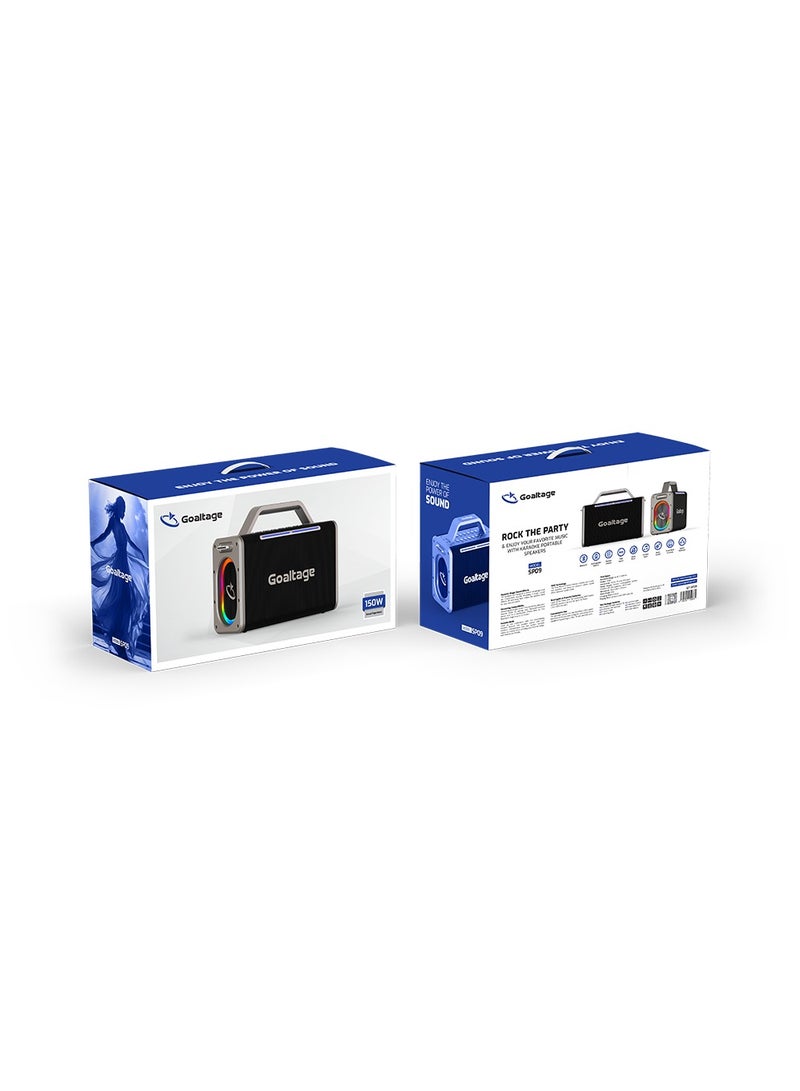 KaraokeBeat Portable Speaker including Two Wireless Microphones with Water Proof and Magic Sound Functionality
