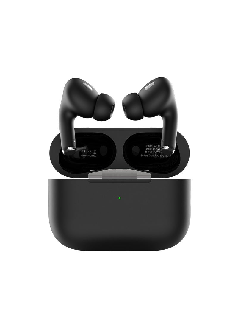 HP06 SonicPulse True Wireless HeadPhones with ANC Technology, Siri Voice Assistant, Long Lasting Battery and Fast Wireless Charging - Black