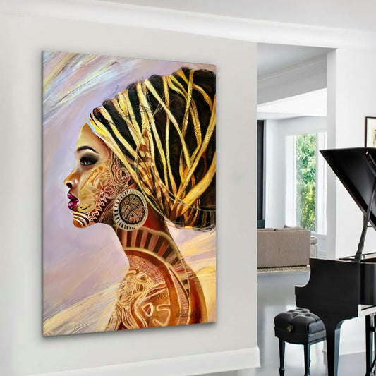 Canvas Wall Art African Woman Painting AFRW0019-0