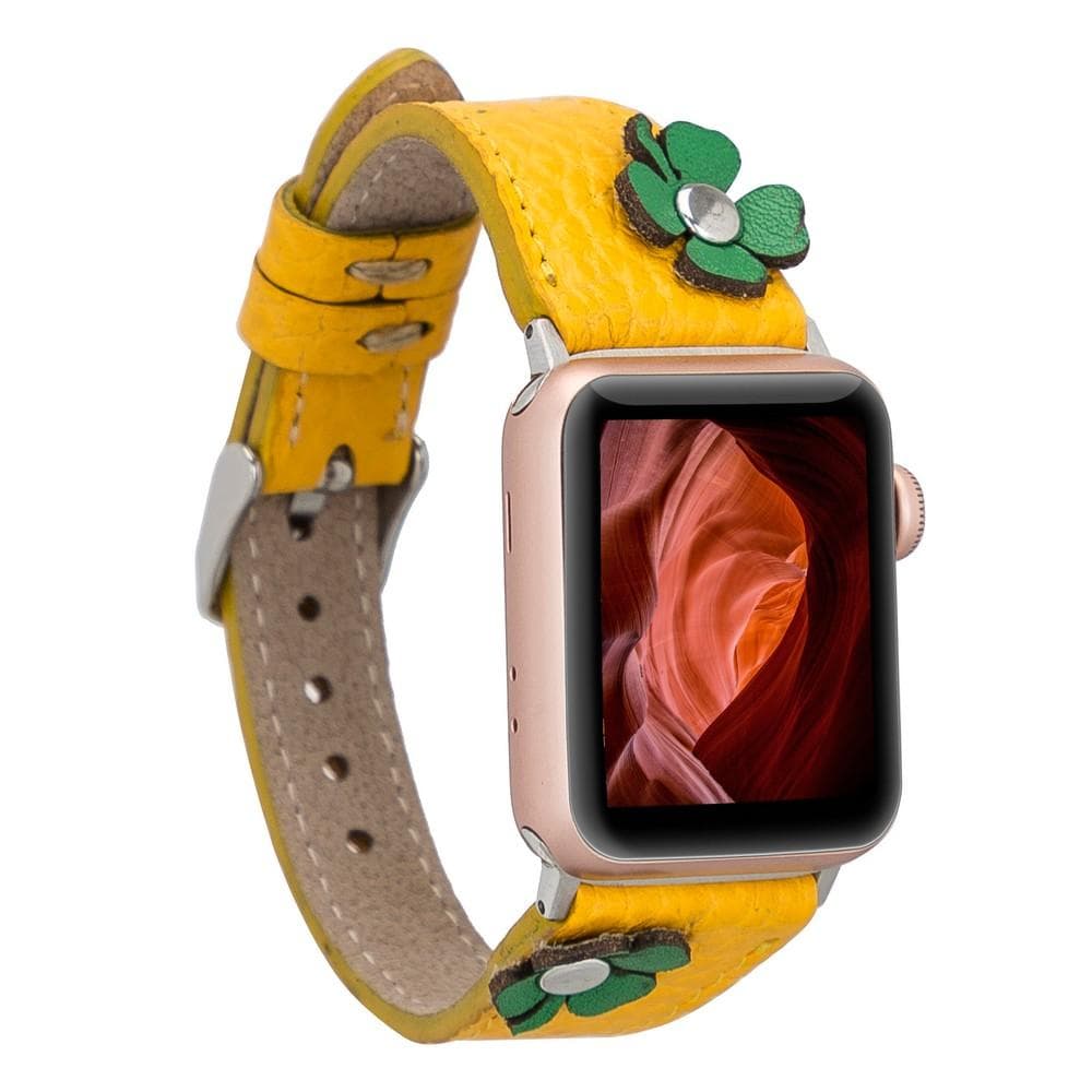 Leather Apple Watch Bands - Clasic Slim Flover Style-0