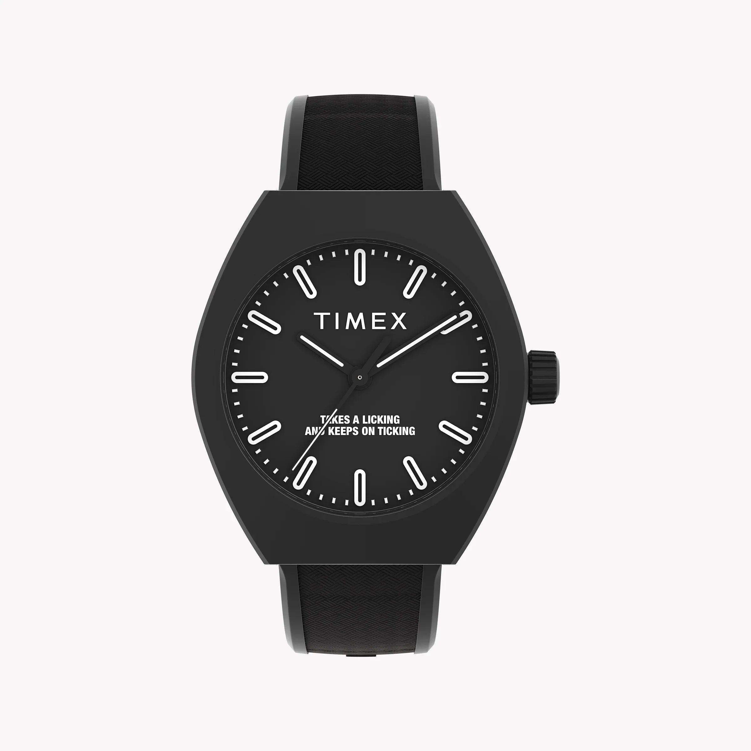 Timex Unisex Eco Ceramic Black Watch, Black Bio-TPU Strap | TW2W42100-0