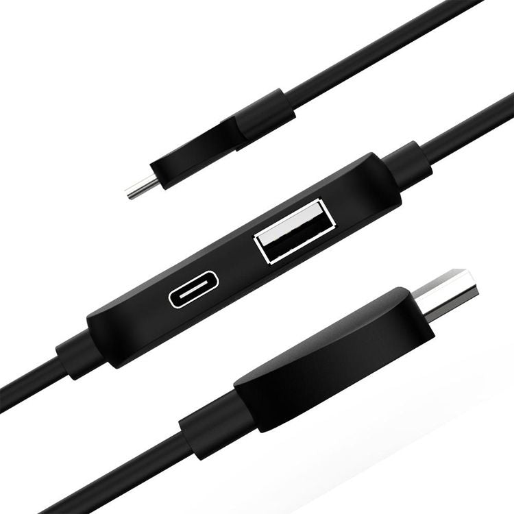 GameSir USB-C to HDMI Adapter Cable with PD Fast Charging, Nintendo Switch Compatibility, 1920 × 1080p HDMI Port Resolution, USB-A 3.0 & Type-C Ports - Black