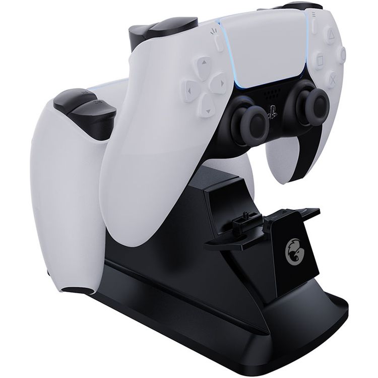 GameSir Dual Controller Charging Station with LED Indicator, Quick Charging Cable Power Dock for PS5 Game Controller - Black