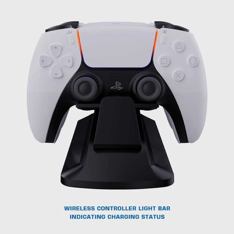GameSir Dual Controller Charging Station with LED Indicator, Quick Charging Cable Power Dock for PS5 Game Controller - Black