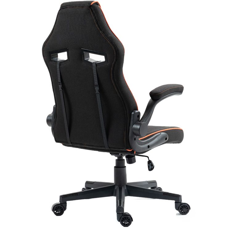 Porodo Ergonomic Gaming Chair with 160° Adjustable Backrest, 1 Quantity, Adjustable Armrest, Lumbar Pillow Support, Breathable Fabric - Black